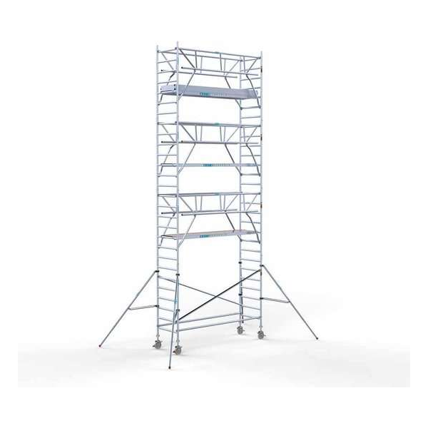 Rolsteiger Standaard 90x305 9,2m werkhoogte carbon vloer + dubbele voorloopleuning Rolsteiger Standaard 90x305 9,2m werkhoogte carbon vloer + dubbele voorloopleuning
