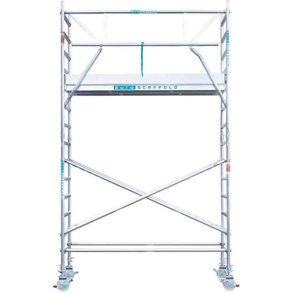 Rolsteiger Standaard 75x250 5,2m werkhoogte + enkele voorloopleuning Rolsteiger Standaard 75x250 5,2m werkhoogte + enkele voorloopleuning
