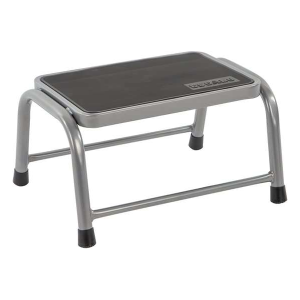 Caravan trapje 1 antislip trede Grijs Staal - Huishoudtrapje