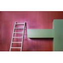Houten steektrap |  eiken wit - 6 treden (114 cm)