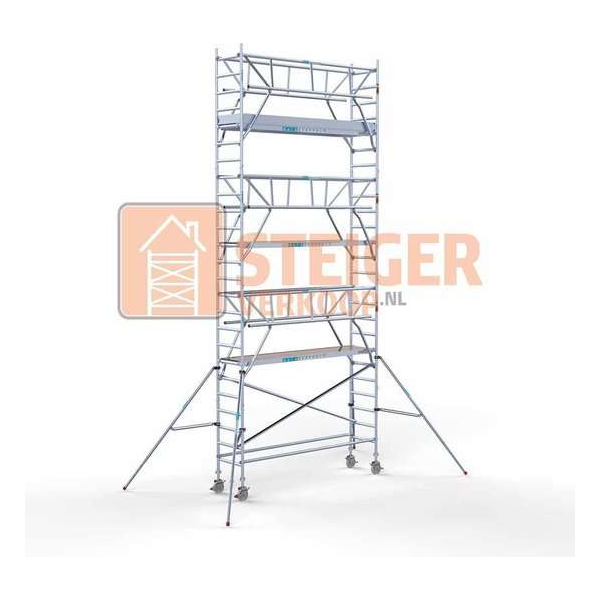 Rolsteiger Standaard 75x305 8,2m werkhoogte + dubbele voorloopleuning Rolsteiger Standaard 75x305 8,2m werkhoogte + dubbele voorloopleuning