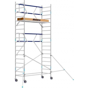Basic rolsteiger 90 x 6.2 mtr AGS-PRO voorloopleuning en  lengte platform