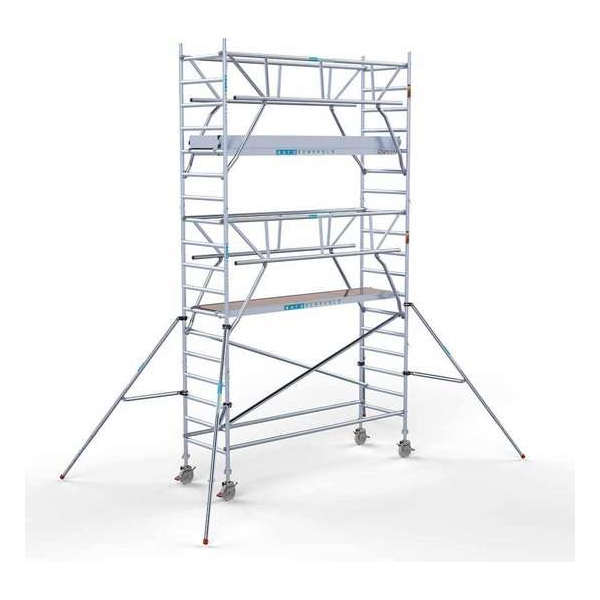 Rolsteiger Standaard 90x305 6,2m werkhoogte carbon vloer + dubbele voorloopleuning Rolsteiger Standaard 90x305 6,2m werkhoogte carbon vloer + dubbele voorloopleuning