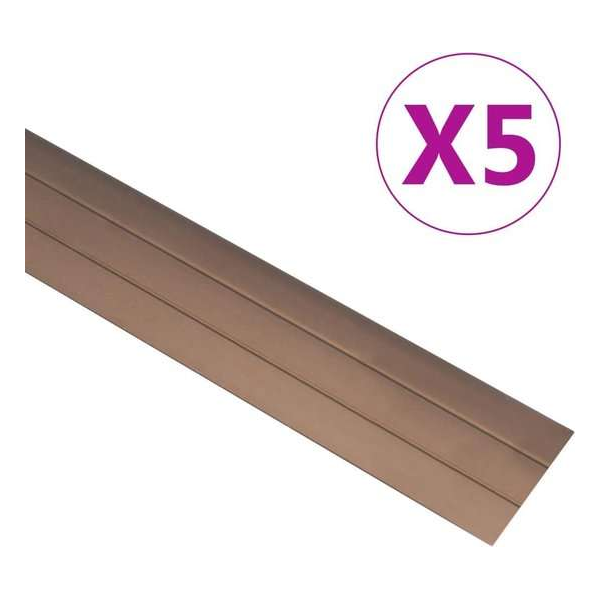 vidaXL Vloerprofielen 5 st 134 cm aluminium bruin vidaXL Vloerprofielen 5 st 134 cm aluminium bruin