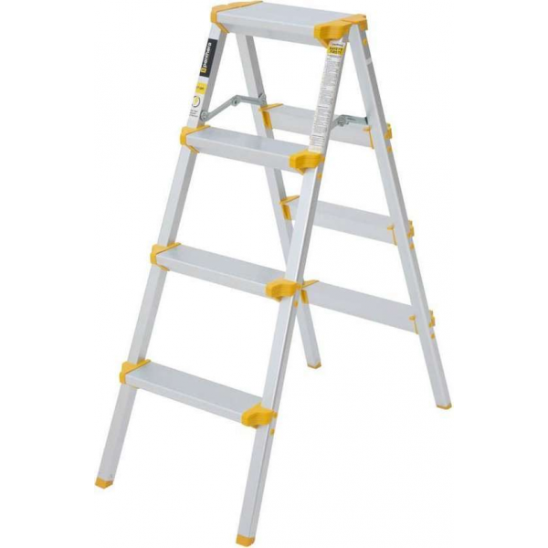 Panthera huishoudtrap - keukentrap dubbel 2x4 treden Panthera huishoudtrap - keukentrap dubbel 2x4 treden