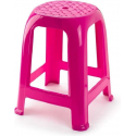 Pakket van 3x stuks opstap krukje/keukenkrukje/verhoger opstapjes fuchsia roze 37 x 37 x 46,5 cm