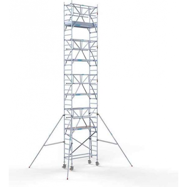 Rolsteiger Standaard 75x190 10,2m werkhoogte carbon vloer + dubbele voorloopleuning Rolsteiger Standaard 75x190 10,2m werkhoogte carbon vloer + dubbele voorloopleuning
