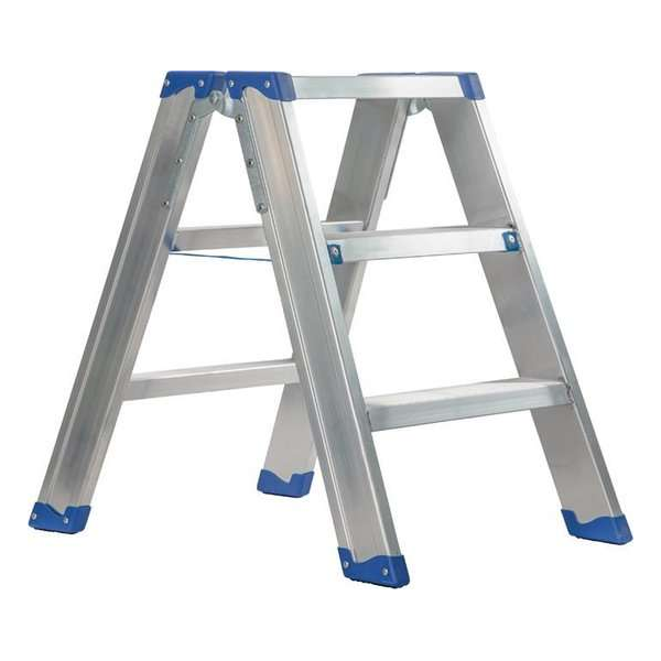 Escalo – Industriële trapladder – Sparta Duo – Aluminium – 2x3 treden – 65 cm Escalo – Industriële trapladder – Sparta Duo – Aluminium – 2x3 treden – 65 cm