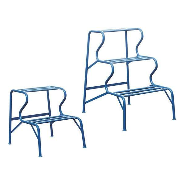 Klop stukadoortrapje - 2 treden - blauw Klop stukadoortrapje - 2 treden - blauw
