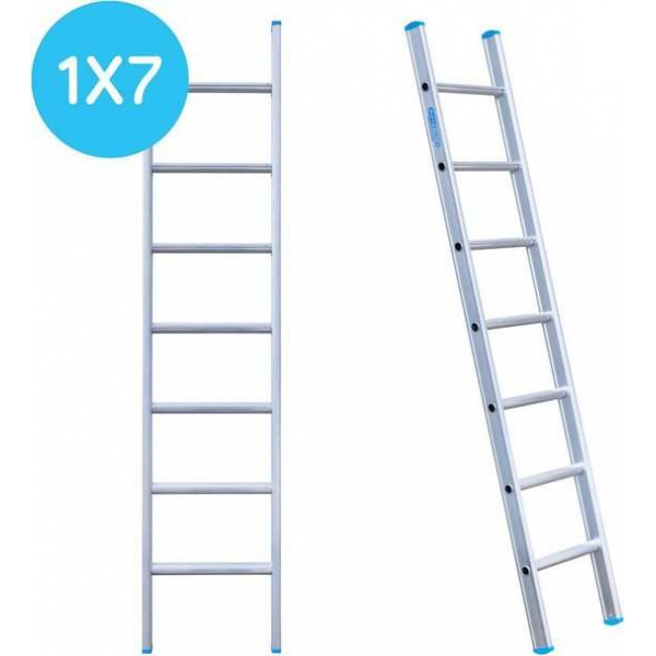 Eurostairs Ladder enkel recht 1x7 sporten Eurostairs Ladder enkel recht 1x7 sporten