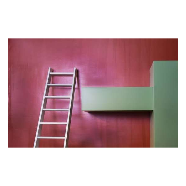 Houten steektrap | eiken wit - 10 treden (190 cm) Houten steektrap | eiken wit - 10 treden (190 cm)