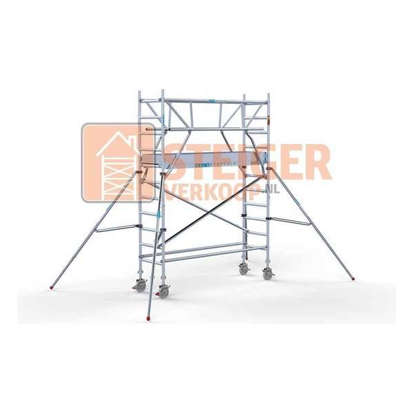 Rolsteiger Standaard 75x250 4,2m werkhoogte + dubbele voorloopleuning Rolsteiger Standaard 75x250 4,2m werkhoogte + dubbele voorloopleuning
