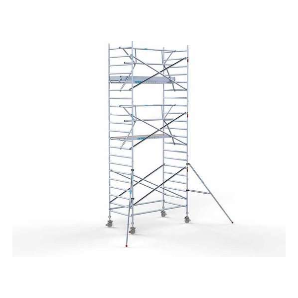 Rolsteiger Standaard 135x250 7,2m werkhoogte carbon vloer + enkele voorloopleuning Rolsteiger Standaard 135x250 7,2m werkhoogte carbon vloer + enkele voorloopleuning