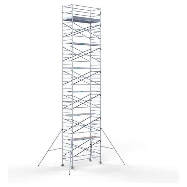 Rolsteiger Standaard 135x250 14,2m werkhoogte carbon vloer + dubbele voorloopleuning Rolsteiger Standaard 135x250 14,2m werkhoogte carbon vloer + dubbele voorloopleuning