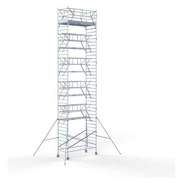 Rolsteiger Standaard 135x305 13,2m werkhoogte carbon vloer + dubbele voorloopleuning Rolsteiger Standaard 135x305 13,2m werkhoogte carbon vloer + dubbele voorloopleuning
