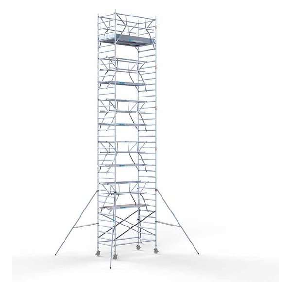 Rolsteiger Standaard 135x250 12,2m werkhoogte carbon vloer + dubbele voorloopleuning Rolsteiger Standaard 135x250 12,2m werkhoogte carbon vloer + dubbele voorloopleuning