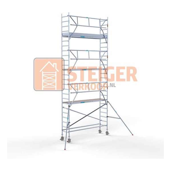 Rolsteiger Standaard 75x305 8,2m werkhoogte + enkele voorloopleuning Rolsteiger Standaard 75x305 8,2m werkhoogte + enkele voorloopleuning