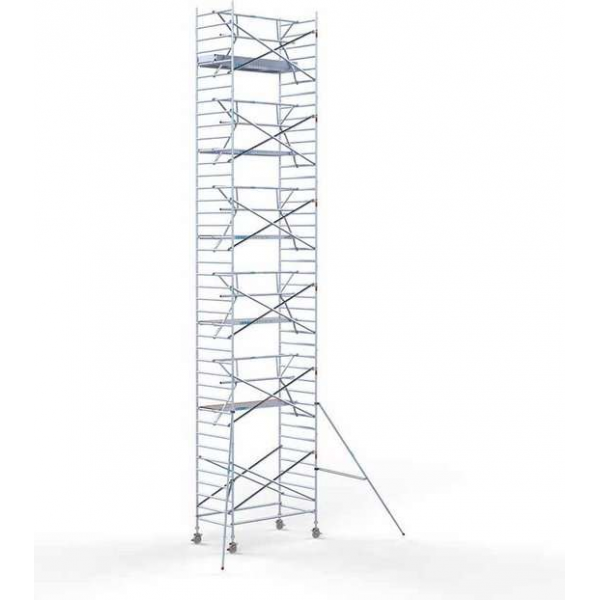 Rolsteiger Standaard 135x250 13,2m werkhoogte + enkele voorloopleuning Rolsteiger Standaard 135x250 13,2m werkhoogte + enkele voorloopleuning