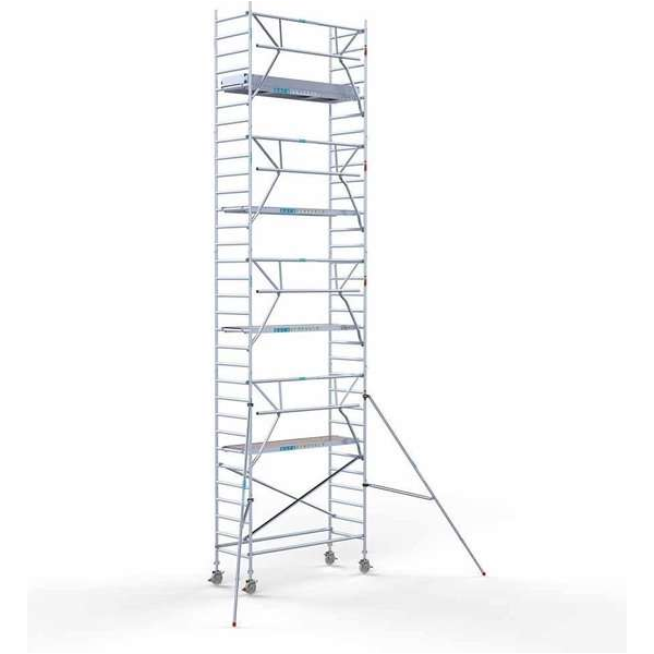 Rolsteiger Standaard 90x250 10,2m werkhoogte carbon vloer + enkele voorloopleuning Rolsteiger Standaard 90x250 10,2m werkhoogte carbon vloer + enkele voorloopleuning