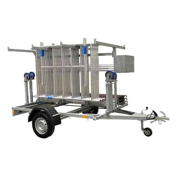 Steigeraanhanger met ALX Basic rolsteiger 135 x 250 x 10,2m wh en lengte platform Steigeraanhanger met ALX Basic rolsteiger 135 x 250 x 10,2m wh en lengte platform