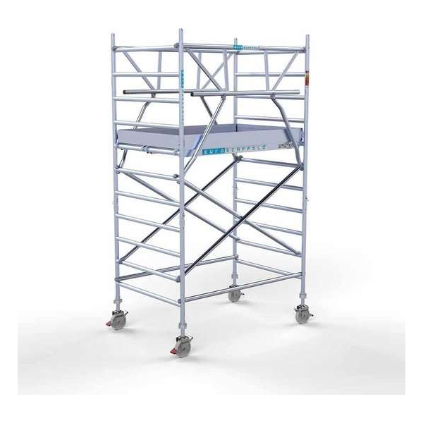 Rolsteiger Standaard 135x190 4,2m werkhoogte + dubbele voorloopleuning Rolsteiger Standaard 135x190 4,2m werkhoogte + dubbele voorloopleuning
