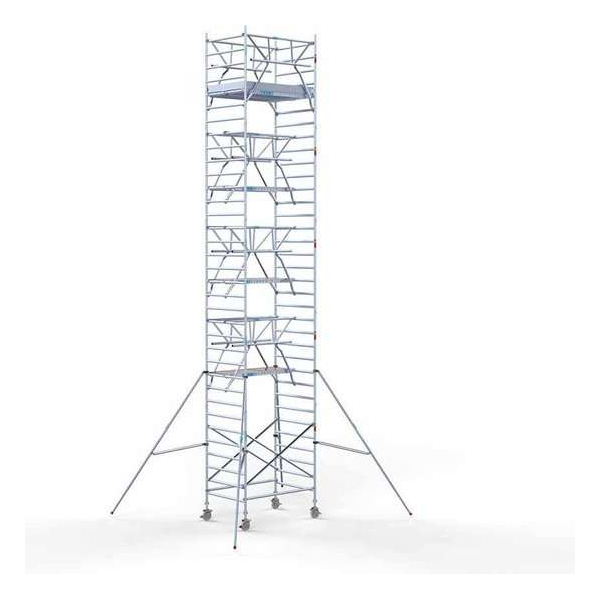 Rolsteiger Standaard 135x190 11,2m werkhoogte carbon vloer + dubbele voorloopleuning Rolsteiger Standaard 135x190 11,2m werkhoogte carbon vloer + dubbele voorloopleuning
