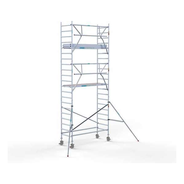 Rolsteiger Standaard 90x250 7,2m werkhoogte + enkele voorloopleuning Rolsteiger Standaard 90x250 7,2m werkhoogte + enkele voorloopleuning