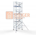 Rolsteiger Standaard 135x190 8,2m werkhoogte carbon vloer + enkele voorloopleuning