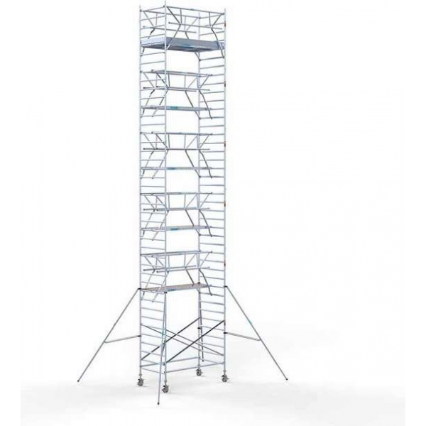 Rolsteiger Standaard 135x250 13,2m werkhoogte carbon vloer + dubbele voorloopleuning Rolsteiger Standaard 135x250 13,2m werkhoogte carbon vloer + dubbele voorloopleuning