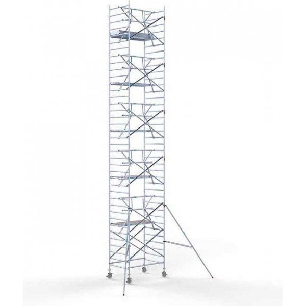 Rolsteiger Standaard 135x190 12,2m werkhoogte + enkele voorloopleuning Rolsteiger Standaard 135x190 12,2m werkhoogte + enkele voorloopleuning