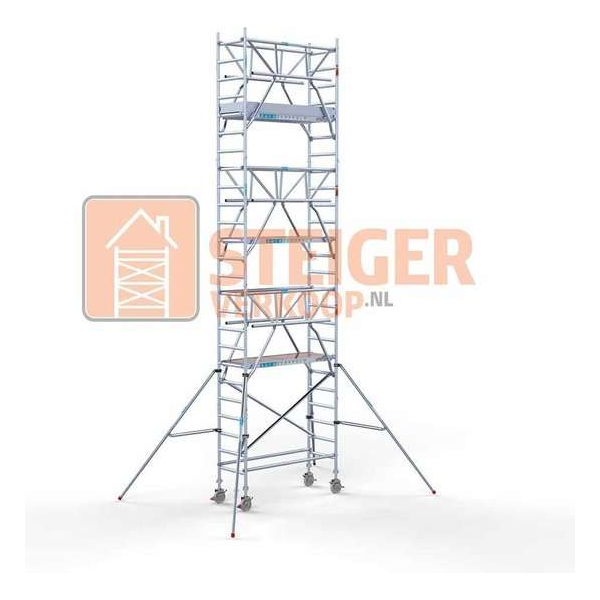 Rolsteiger Standaard 75x190 8,2m werkhoogte + dubbele voorloopleuning Rolsteiger Standaard 75x190 8,2m werkhoogte + dubbele voorloopleuning