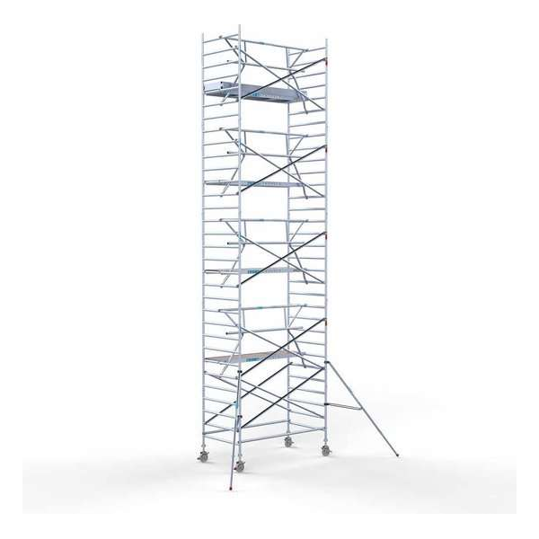 Rolsteiger Standaard 135x250 10,2m werkhoogte carbon vloer + enkele voorloopleuning Rolsteiger Standaard 135x250 10,2m werkhoogte carbon vloer + enkele voorloopleuning