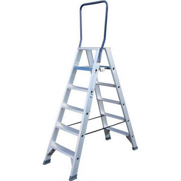 ASC 990608871 DT Trap - Dubbel - Aluminium - 2 x 6 treden - max. werkhoogte 3.35 m. ASC 990608871 DT Trap - Dubbel - Aluminium - 2 x 6 treden - max. werkhoogte 3.35 m.