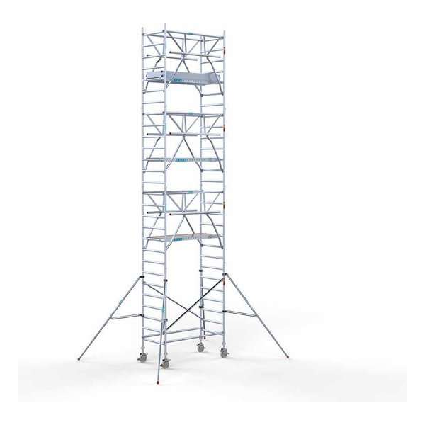 Rolsteiger Standaard 90x190 9,2m werkhoogte carbon vloer + dubbele voorloopleuning Rolsteiger Standaard 90x190 9,2m werkhoogte carbon vloer + dubbele voorloopleuning