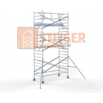Rolsteiger Standaard 135x305 7,2m werkhoogte carbon vloer + enkele voorloopleuning