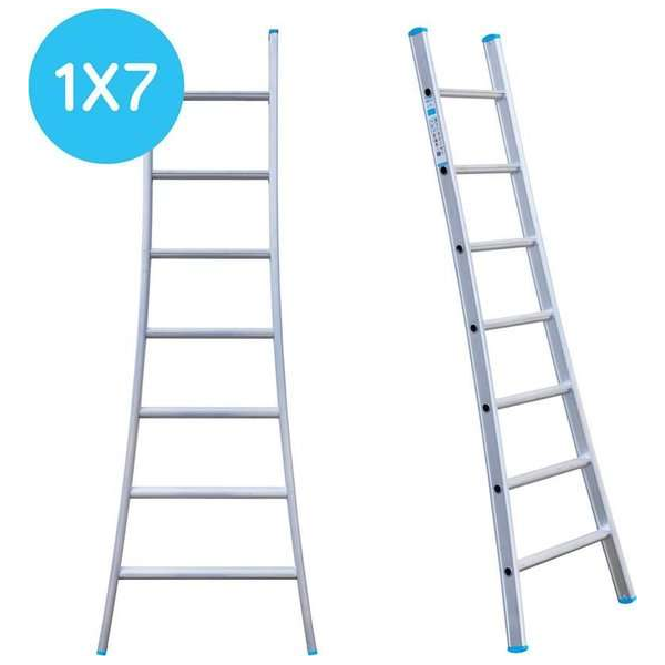 Eurostairs Ladder enkel uitgebogen 1x7 sporten Eurostairs Ladder enkel uitgebogen 1x7 sporten