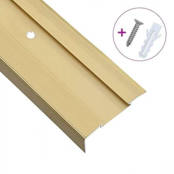 vidaXL Trapneuzen L-vormig 15 st 134 cm aluminium goudkleurig