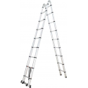 Diggers telescopische ladder, 5,6m , 2x9 treden