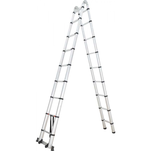 Diggers telescopische ladder, 5,6m , 2x9 treden Diggers telescopische ladder, 5,6m , 2x9 treden