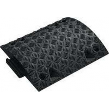 Middeldeel voor Tempo-Stopp-drempel, met verbindingsstuk, geel, pvc 420 x 500 x 50 mm Zwart