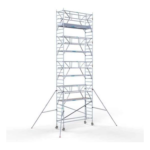 Rolsteiger Standaard 90x305 10,2m werkhoogte carbon vloer + dubbele voorloopleuning Rolsteiger Standaard 90x305 10,2m werkhoogte carbon vloer + dubbele voorloopleuning