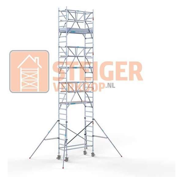 Rolsteiger Standaard 75x190 9,2m werkhoogte + dubbele voorloopleuning Rolsteiger Standaard 75x190 9,2m werkhoogte + dubbele voorloopleuning