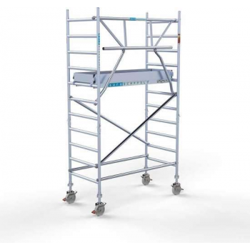 Rolsteiger Standaard 90x190 4,2m werkhoogte carbon vloer + enkele voorloopleuning