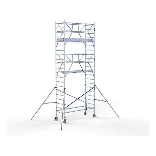 Rolsteiger Standaard 90x250 7,2m werkhoogte carbon vloer + dubbele voorloopleuning Rolsteiger Standaard 90x250 7,2m werkhoogte carbon vloer + dubbele voorloopleuning
