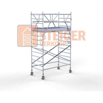 Rolsteiger Standaard 135x250 5,2m werkhoogte carbon vloer + dubbele voorloopleuning