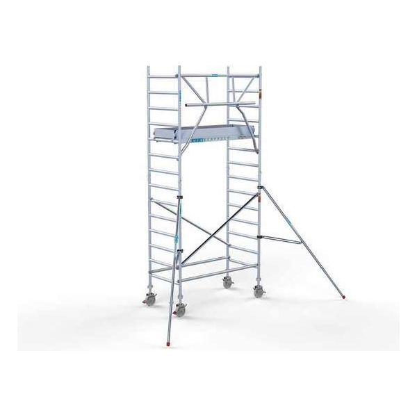 Rolsteiger Standaard 90x190 5,2m werkhoogte + enkele voorloopleuning Rolsteiger Standaard 90x190 5,2m werkhoogte + enkele voorloopleuning