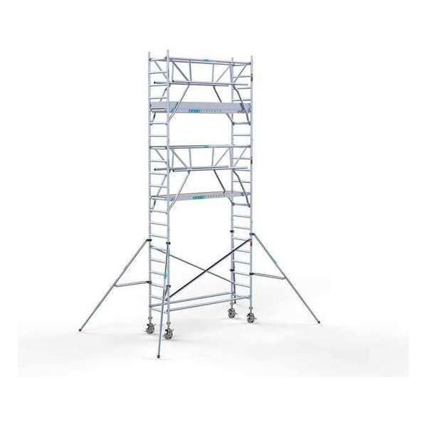 Rolsteiger Standaard 75x250 7,2m werkhoogte carbon vloer + dubbele voorloopleuning Rolsteiger Standaard 75x250 7,2m werkhoogte carbon vloer + dubbele voorloopleuning