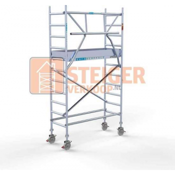 Rolsteiger Standaard 75x190 4,2m werkhoogte carbon vloer + enkele voorloopleuning