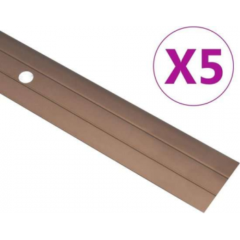 vidaXL Vloerprofielen 5 st 90 cm aluminium bruin