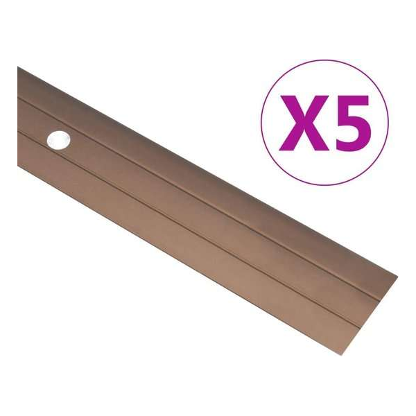 vidaXL Vloerprofielen 5 st 90 cm aluminium bruin vidaXL Vloerprofielen 5 st 90 cm aluminium bruin